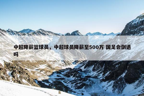 中超降薪篮球员,中超球员降薪至500万 国足会倒退吗 中超降薪篮球员,中超球员降薪至500万 国足会倒退吗