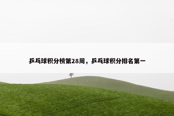 乒乓球积分榜第28周，乒乓球积分排名第一