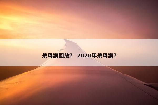 杀母案回放? 2020年杀母案? 杀母案回放? 2020年杀母案?