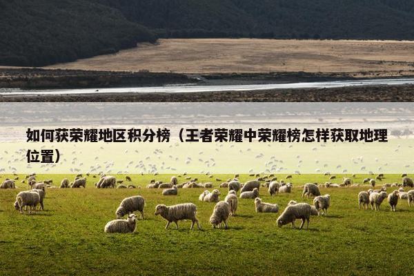 如何获荣耀地区积分榜（王者荣耀中荣耀榜怎样获取地理位置）