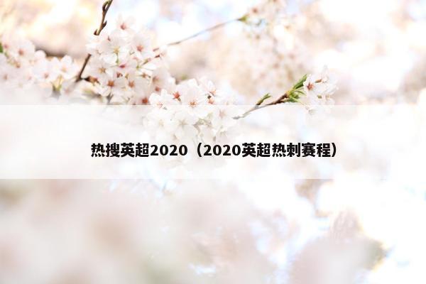热搜英超2020（2020英超热刺赛程）