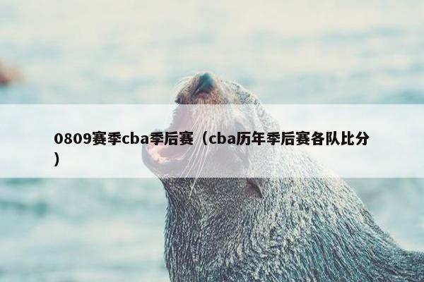 0809赛季cba季后赛（cba历年季后赛各队比分）