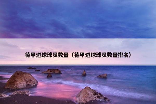 德甲进球球员数量（德甲进球球员数量排名）