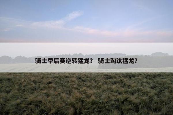 骑士季后赛逆转猛龙？ 骑士淘汰猛龙？