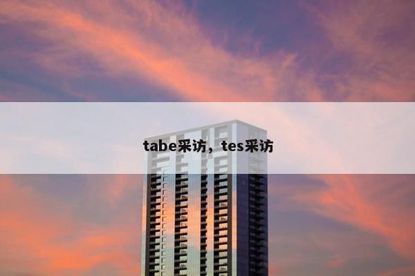 tabe采访，tes采访