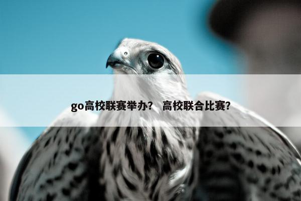 go高校联赛举办？ 高校联合比赛？