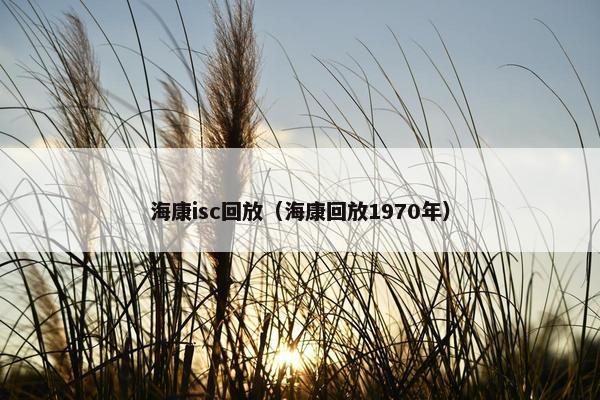 海康isc回放（海康回放1970年）