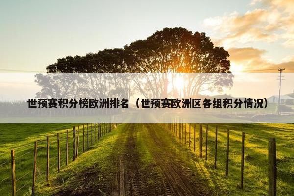 世预赛积分榜欧洲排名(世预赛欧洲区各组积分情况) 世预赛积分榜欧洲排名(世预赛欧洲区各组积分情况)