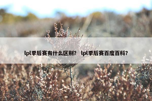 lpl季后赛有什么区别? lpl季后赛百度百科? lpl季后赛有什么区别? lpl季后赛百度百科?