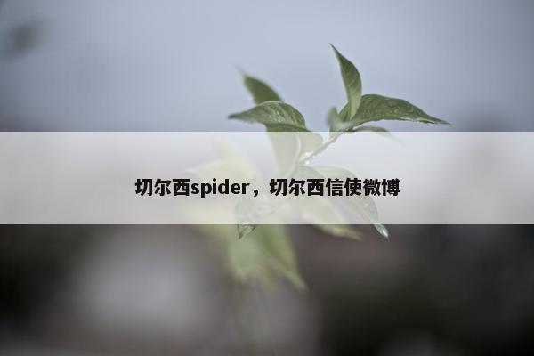 切尔西spider,切尔西信使微博 切尔西spider,切尔西信使微博