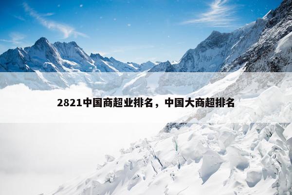 2821中国商超业排名，中国大商超排名