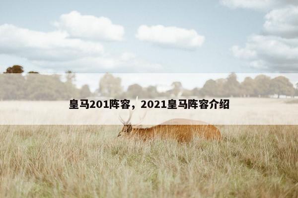 皇马201阵容,2021皇马阵容介绍 皇马201阵容,2021皇马阵容介绍