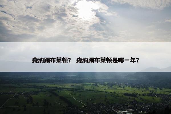 森纳踢布莱顿？ 森纳踢布莱顿是哪一年？