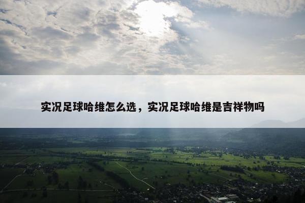 实况足球哈维怎么选，实况足球哈维是吉祥物吗